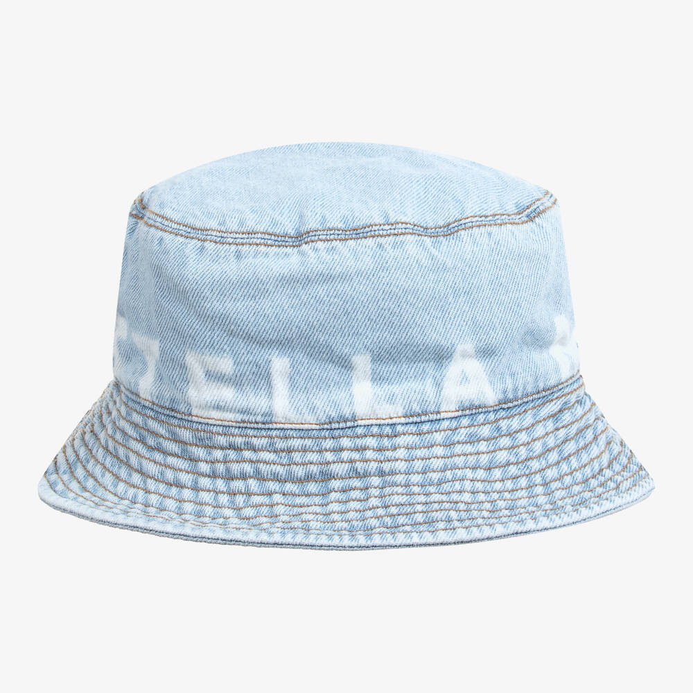 Stella McCartney Kids-Boys Denim Sky Blue Sun Hat | Childrensalon Outlet