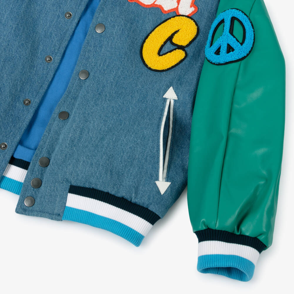 Stella McCartney Kids-Boys Denim Varsity Style Jacket | Childrensalon Outlet