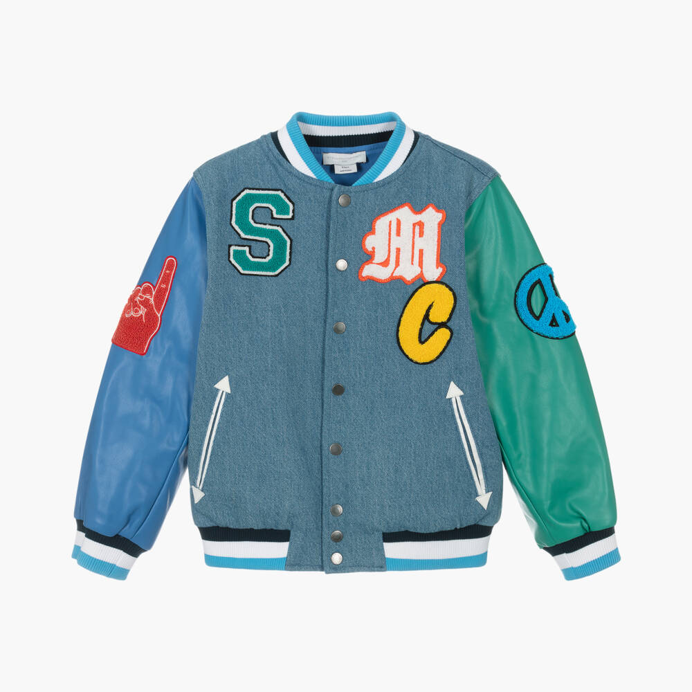 Stella McCartney Kids-Джинсовая куртка в стиле колледж для мальчиков | Childrensalon Outlet