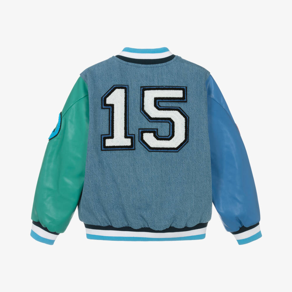 Stella McCartney Kids-Boys Denim Varsity Style Jacket | Childrensalon Outlet