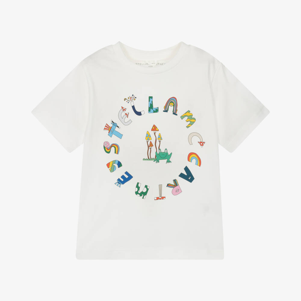 Stella McCartney Kids-Boys Enchanting Ivory Cotton Tee | Childrensalon Outlet