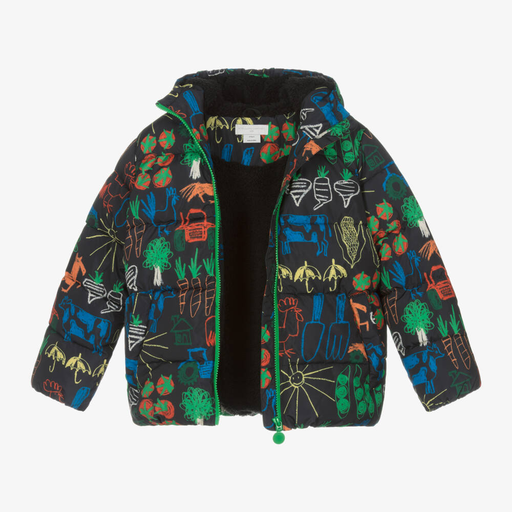 Stella McCartney Kids-Boys Farming Theme Puffer Coat | Childrensalon Outlet