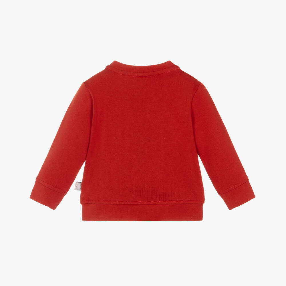 Stella McCartney Kids-سويتشيرت قطن عضوي لون أحمر للأولاد | Childrensalon Outlet