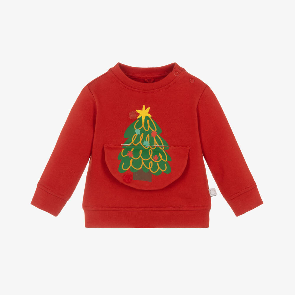 Stella McCartney Kids-Boys Festive Red Jumper | Childrensalon Outlet