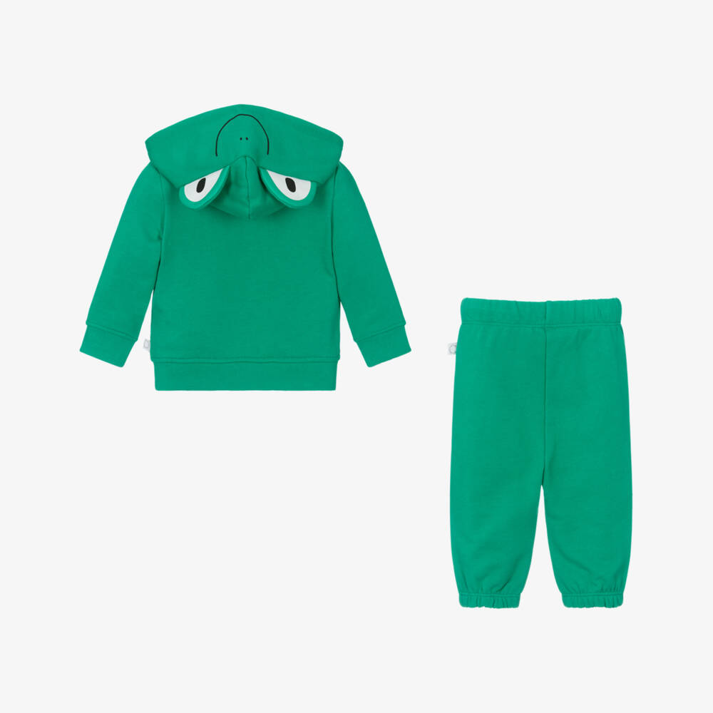 Stella McCartney Kids-Boys Froggy Green Cotton Ensemble | Childrensalon Outlet