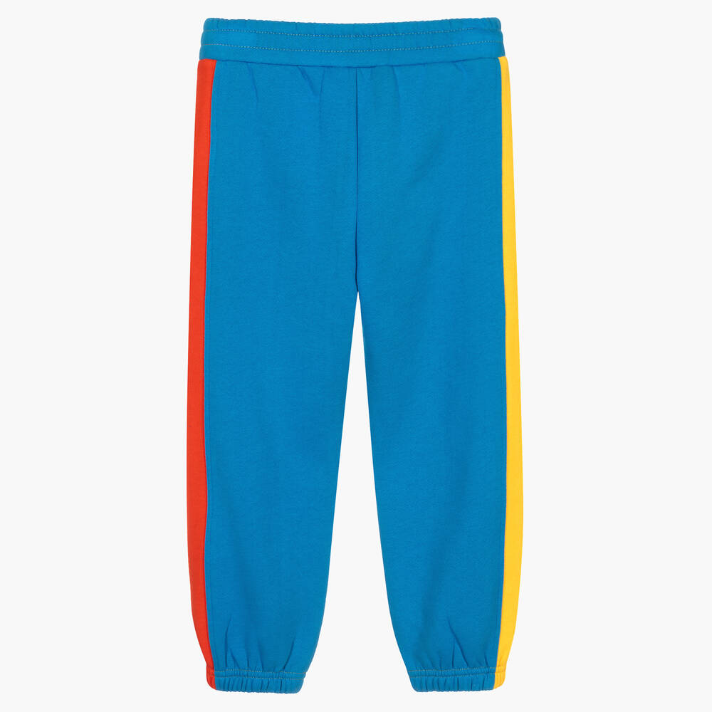 Stella McCartney Kids Boys Green Blue Cotton Joggers
