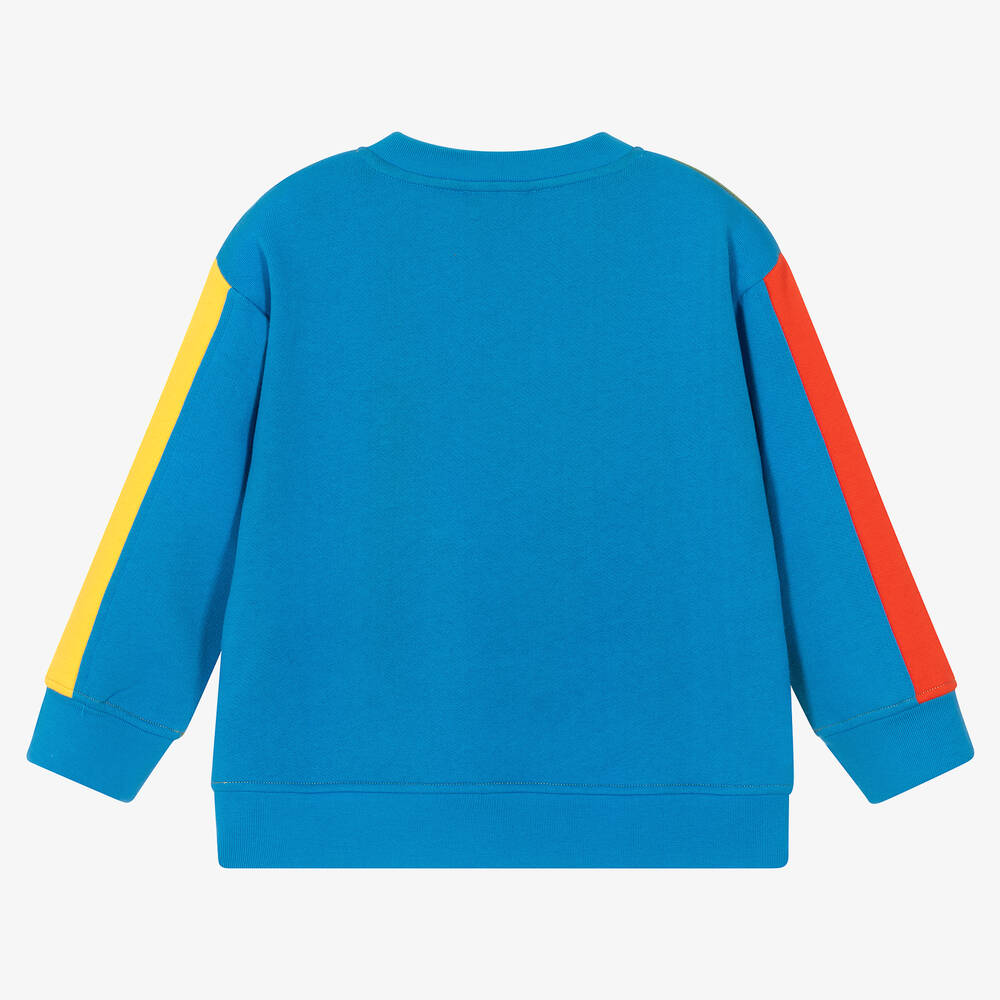 Stella McCartney Kids-Boys Green & Blue Cotton Sweatshirt | Childrensalon Outlet