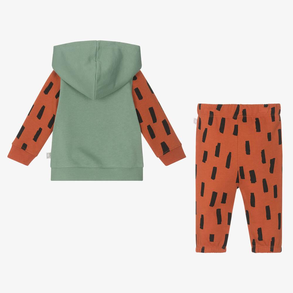Stella McCartney Kids-Boys Green & Brown Fox Tracksuit | Childrensalon Outlet