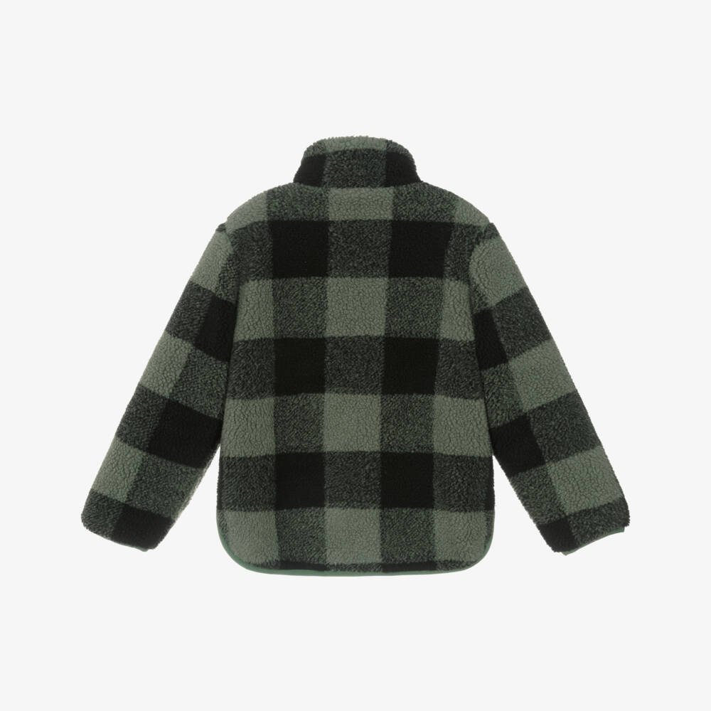 Stella McCartney Kids-Boys Green Check Fleece Jacket | Childrensalon Outlet