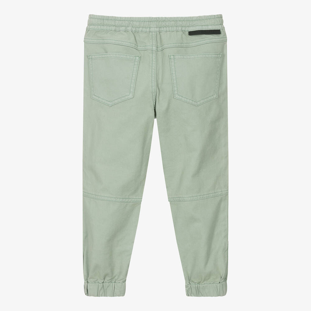 Stella McCartney Kids-Зеленые брюки из хлопкового твила | Childrensalon Outlet