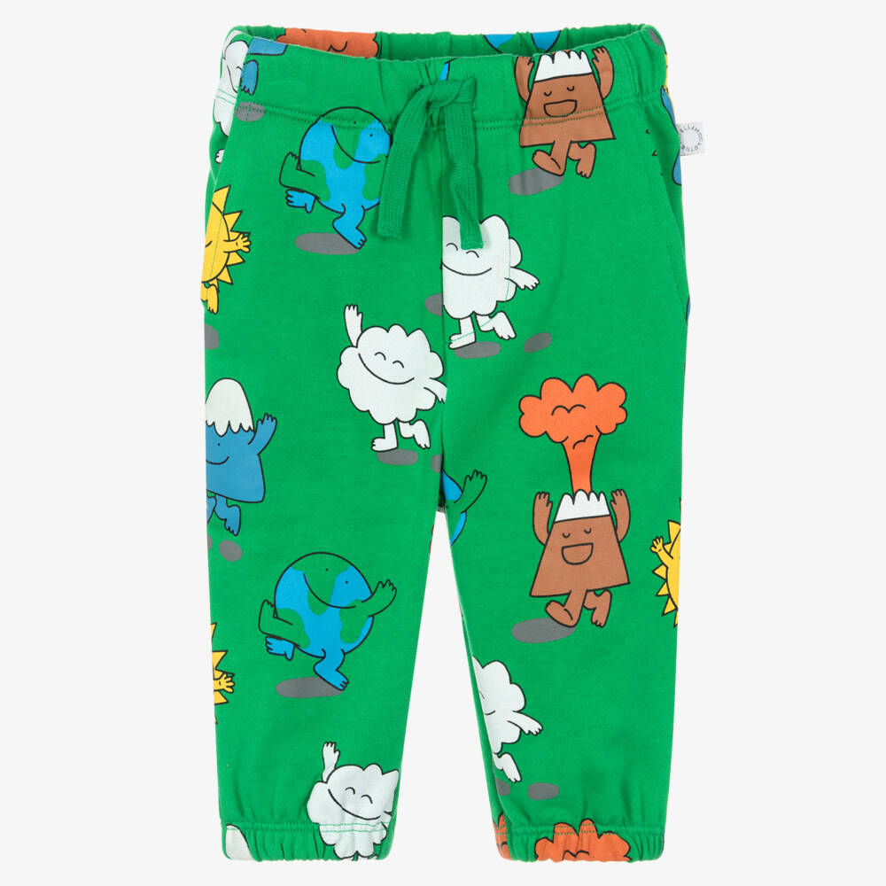 Stella McCartney Kids-Зеленые хлопковые джоггеры Вулкан для мальчиков | Childrensalon Outlet
