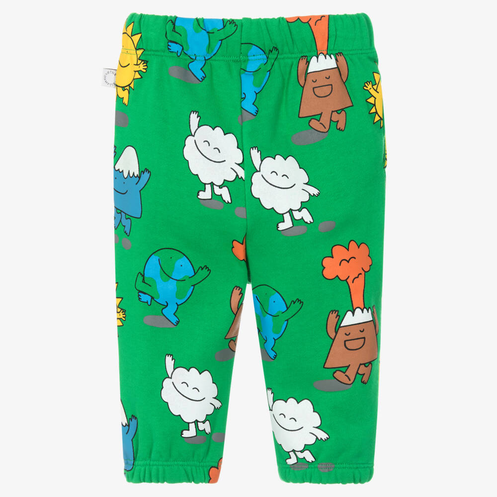 Stella McCartney Kids-Зеленые хлопковые джоггеры Вулкан для мальчиков | Childrensalon Outlet