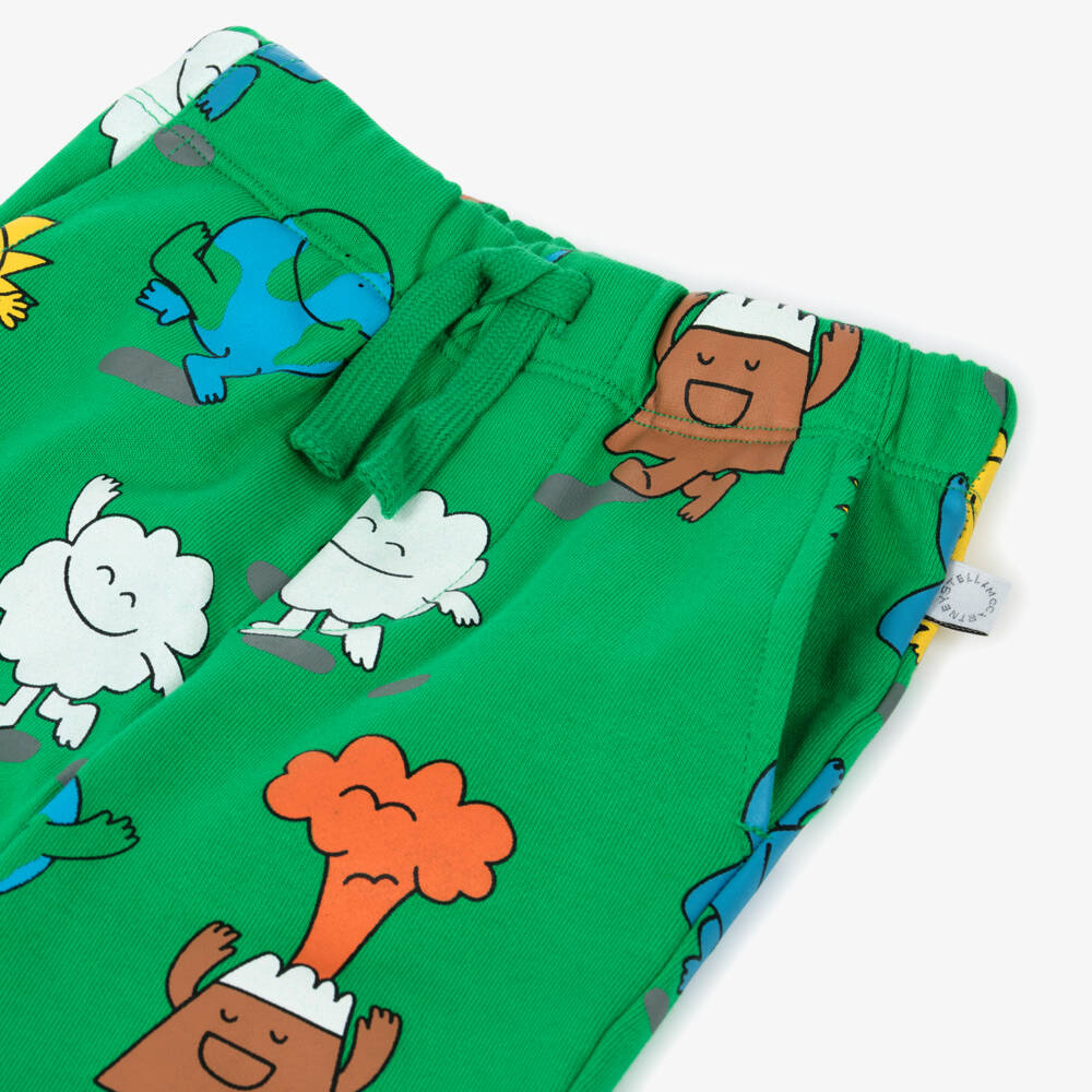 Stella McCartney Kids-Зеленые хлопковые джоггеры Вулкан для мальчиков | Childrensalon Outlet