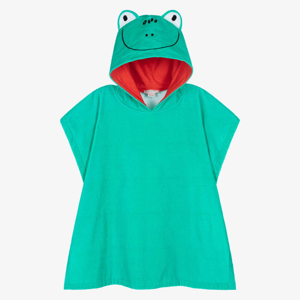 Stella McCartney Kids-Boys Green Frog Bath Poncho | Childrensalon Outlet
