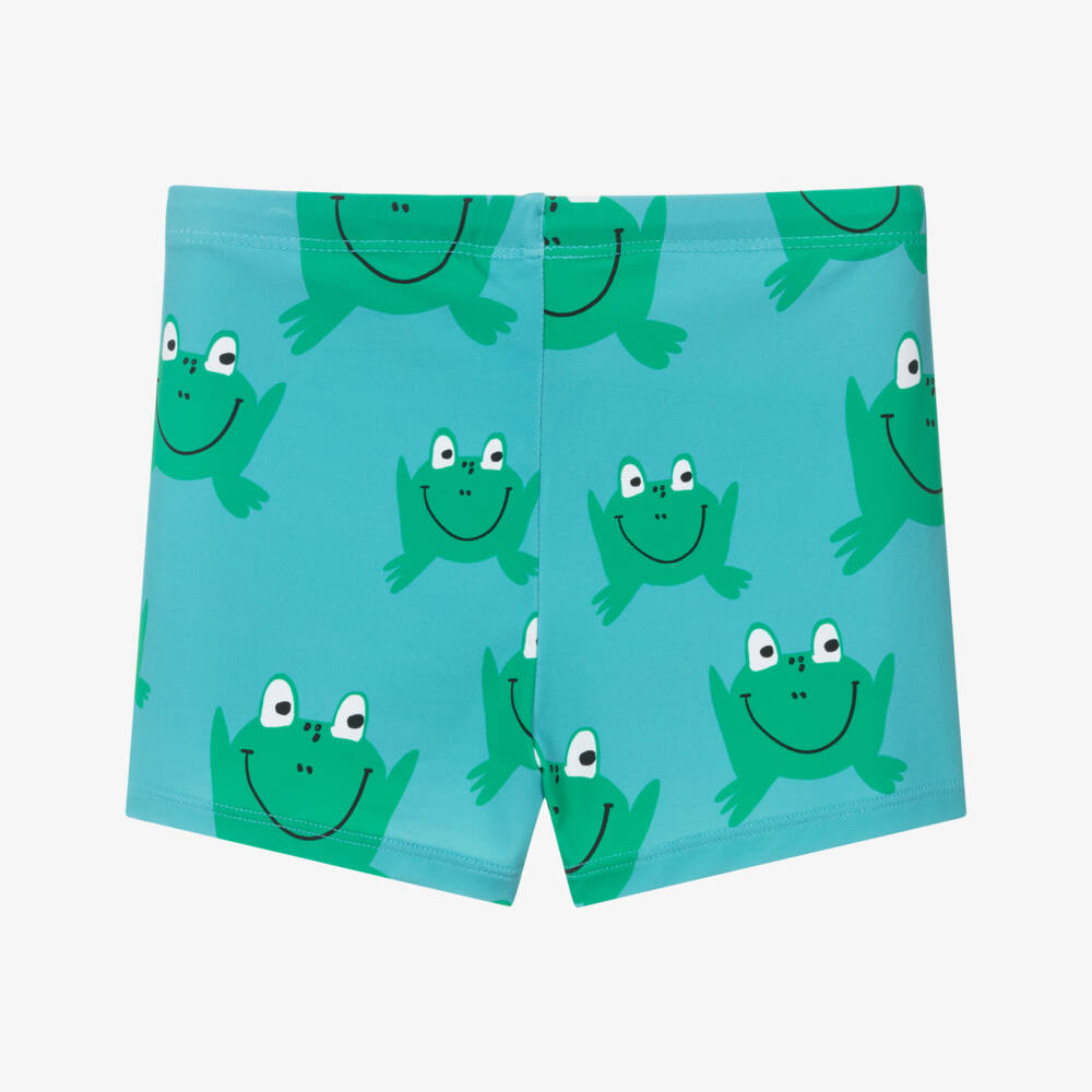 Stella McCartney Kids-Boys Green Frog Pattern Swimwear | Childrensalon Outlet