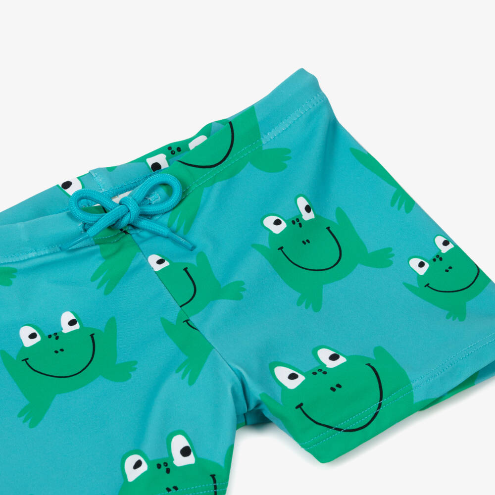 Stella McCartney Kids-Boys Green Frog Pattern Swimwear | Childrensalon Outlet