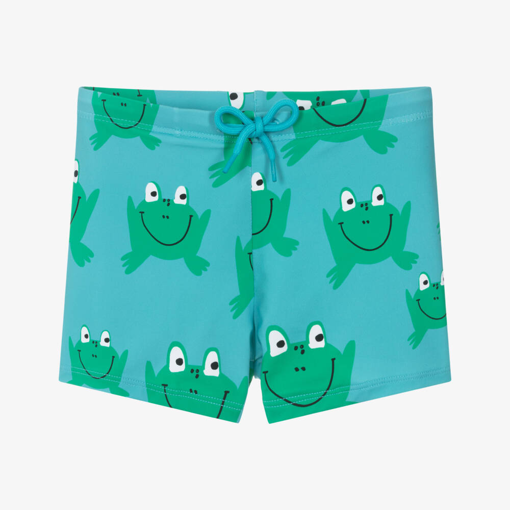 Stella McCartney Kids-Boys Green Frog Pattern Swimwear | Childrensalon Outlet