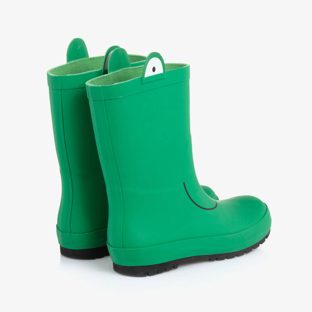 Stella McCartney Kids-Boys Green Frog Wellies | Childrensalon Outlet