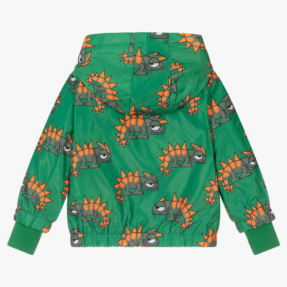 Stella McCartney Kids - Boys Green Gecko Hooded Jacket