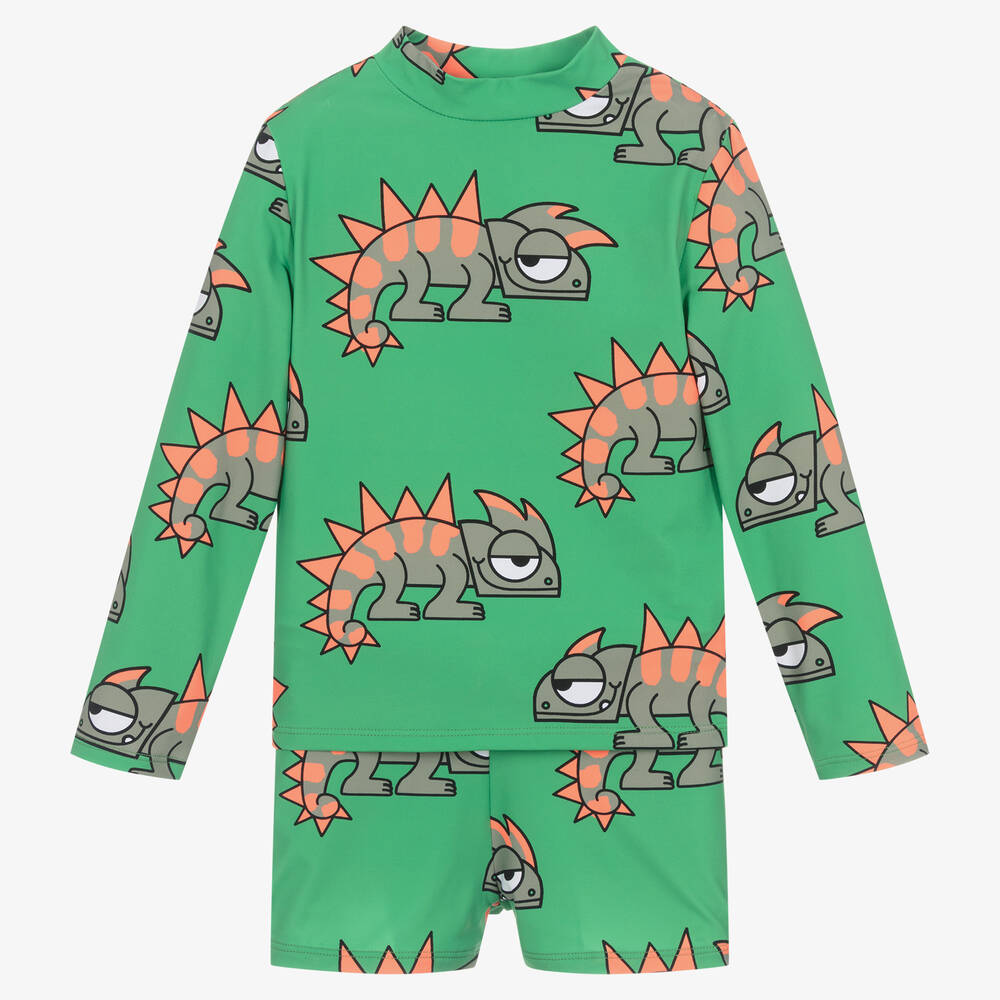 Stella McCartney Kids - Boys Green Gecko Swim Set | Childrensalon