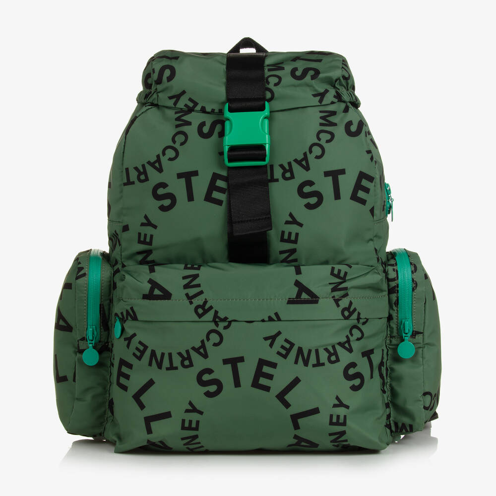 Stella McCartney Kids - Grüner Rucksack mit Grafik für Jungen (45 cm) | Childrensalon