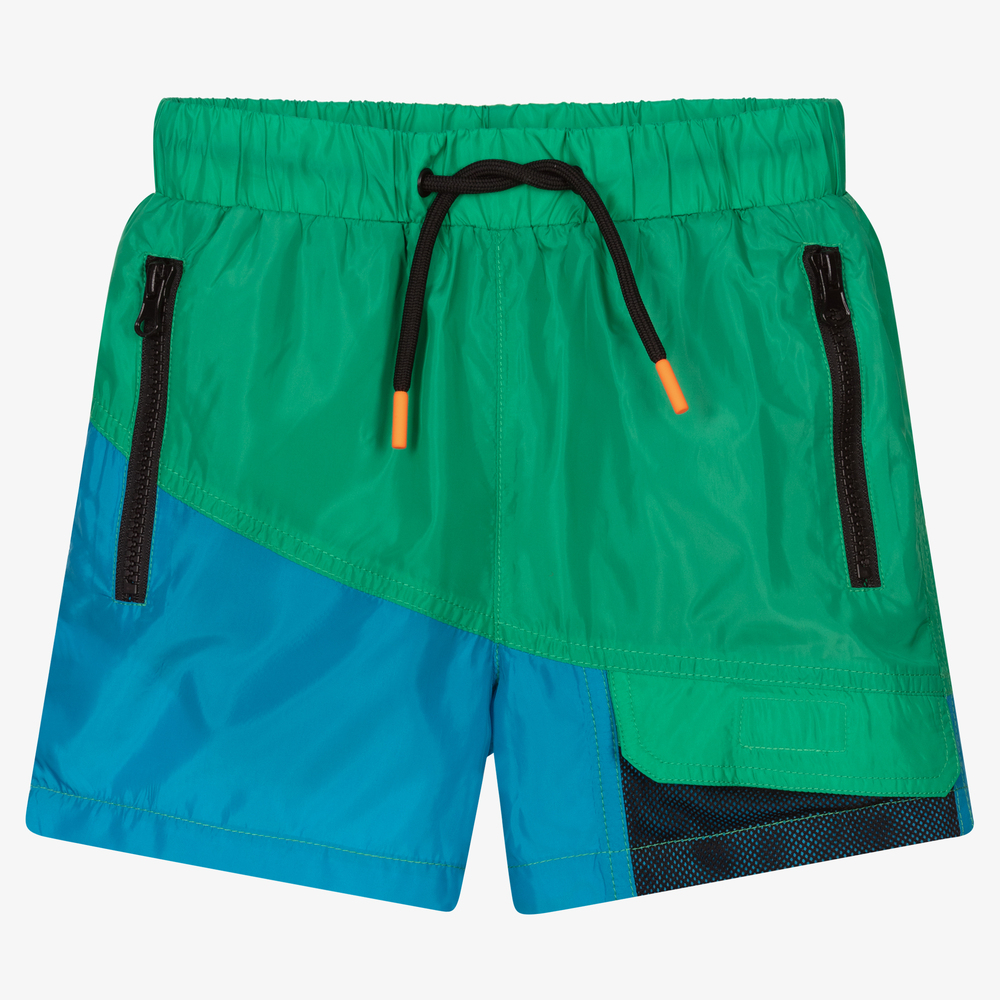 Stella McCartney Kids - Boys Green Recycled Shorts | Childrensalon