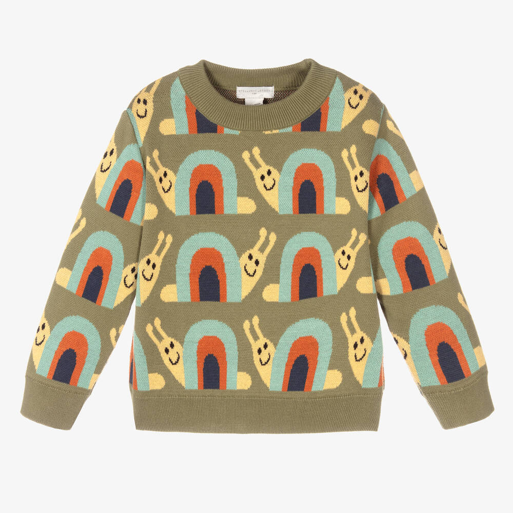 Stella McCartney Kids - Boys Green Snail Sweater | Childrensalon