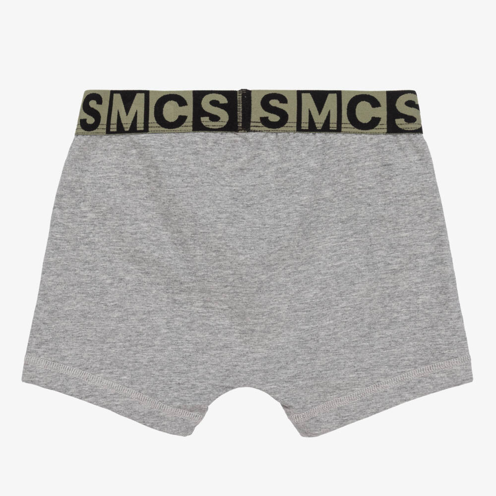 Stella McCartney Kids-Boys Grey & Black Logo Boxers Duo | Childrensalon Outlet