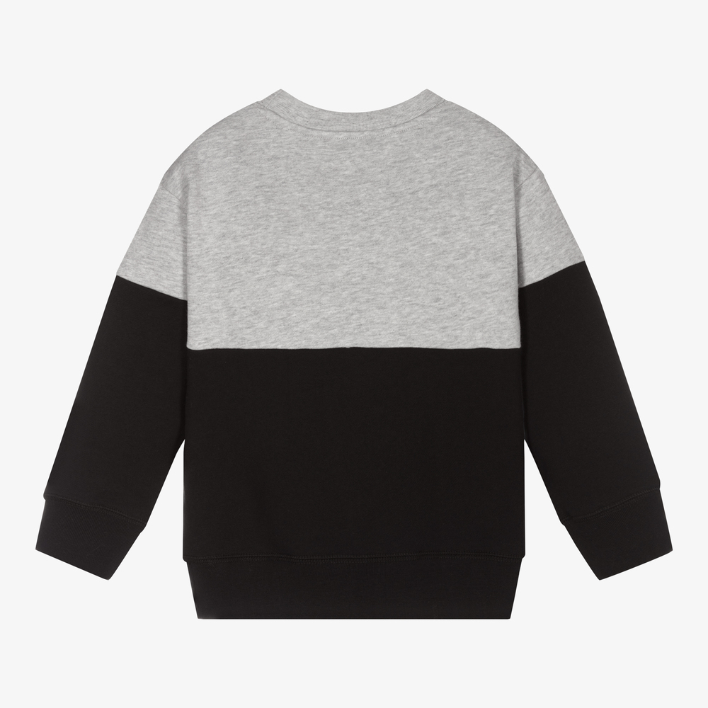 Stella McCartney Kids-Черно-серый свитшот для мальчиков | Childrensalon Outlet