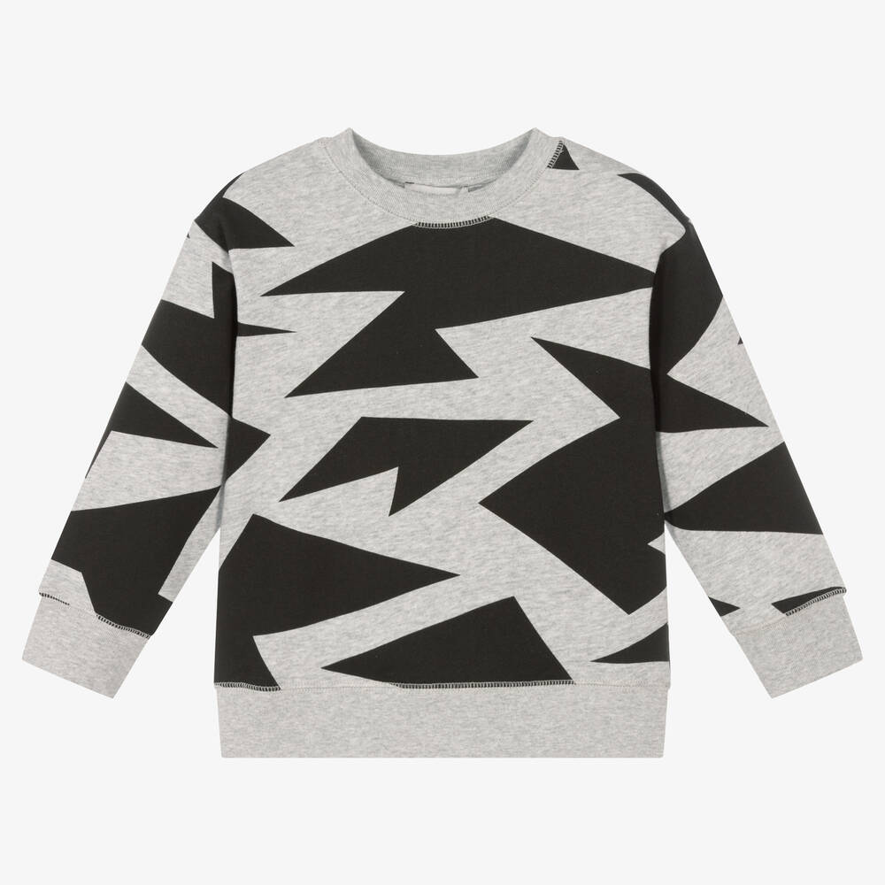 Stella McCartney Kids - Sweatshirt in Grau und Schwarz (J) | Childrensalon