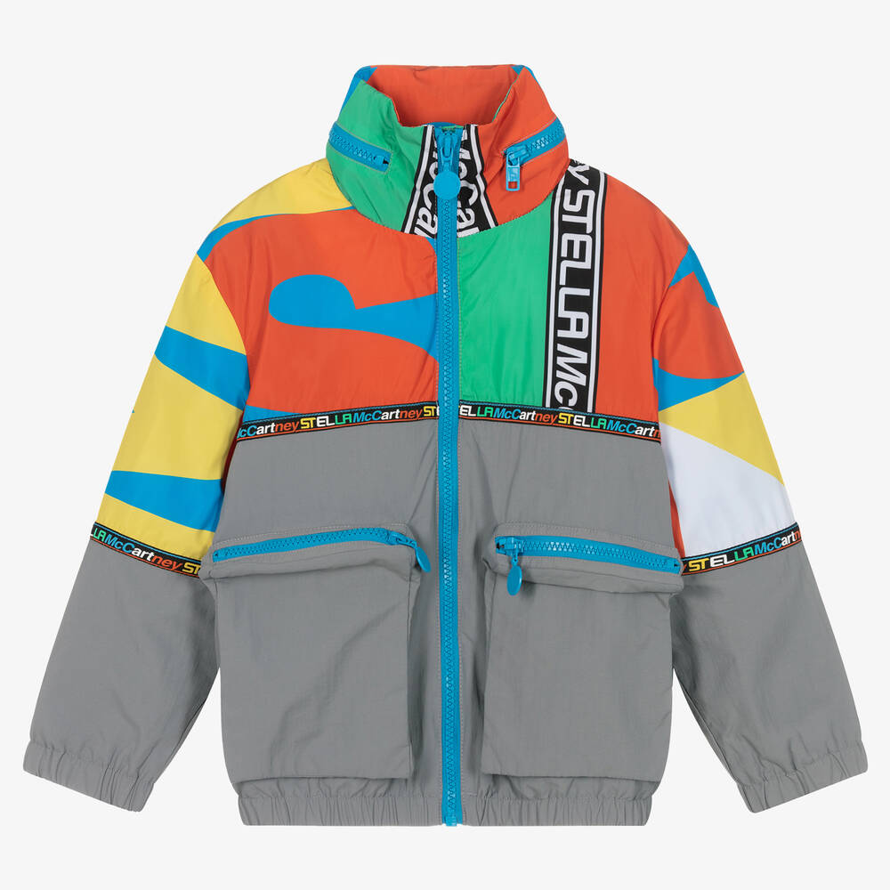 Stella McCartney Kids - Graue Jacke mit buntem Print | Childrensalon