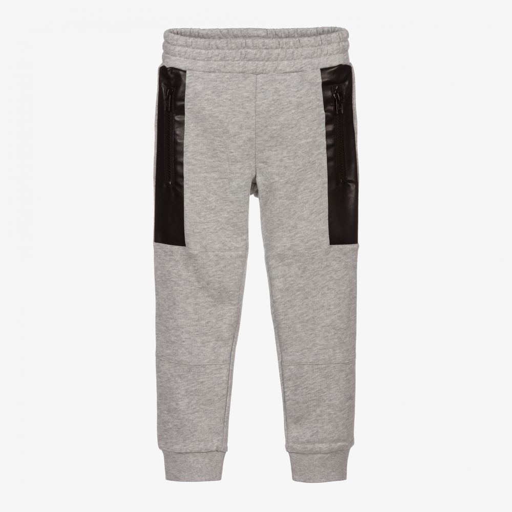 Stella McCartney Kids-جوغرز قطن عضوي لون رمادي للأولاد | Childrensalon Outlet