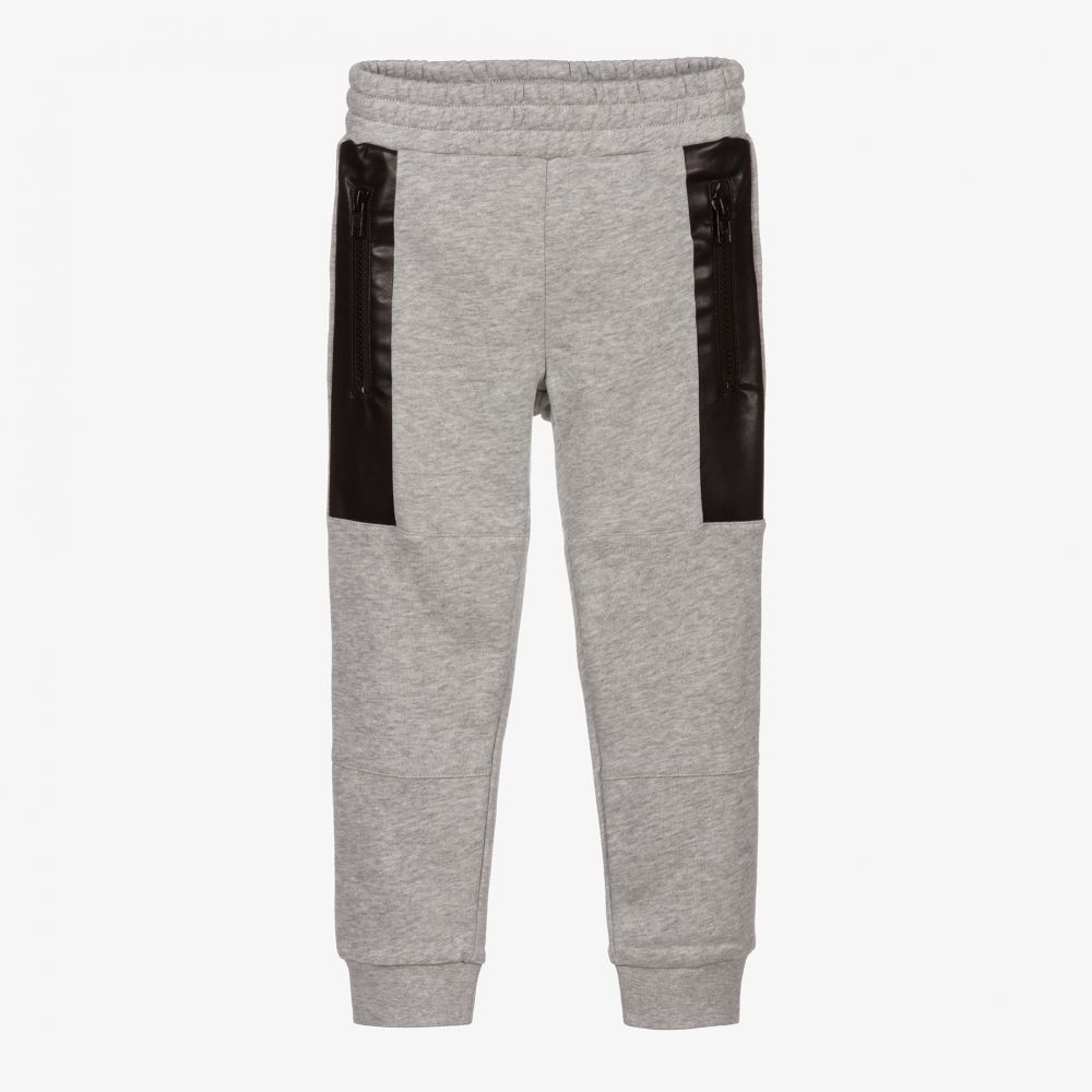 Stella McCartney Kids - Boys Grey Cotton Joggers | Childrensalon