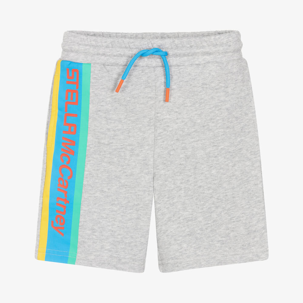 Stella McCartney Kids - Graue Baumwollshorts mit Print (J) | Childrensalon