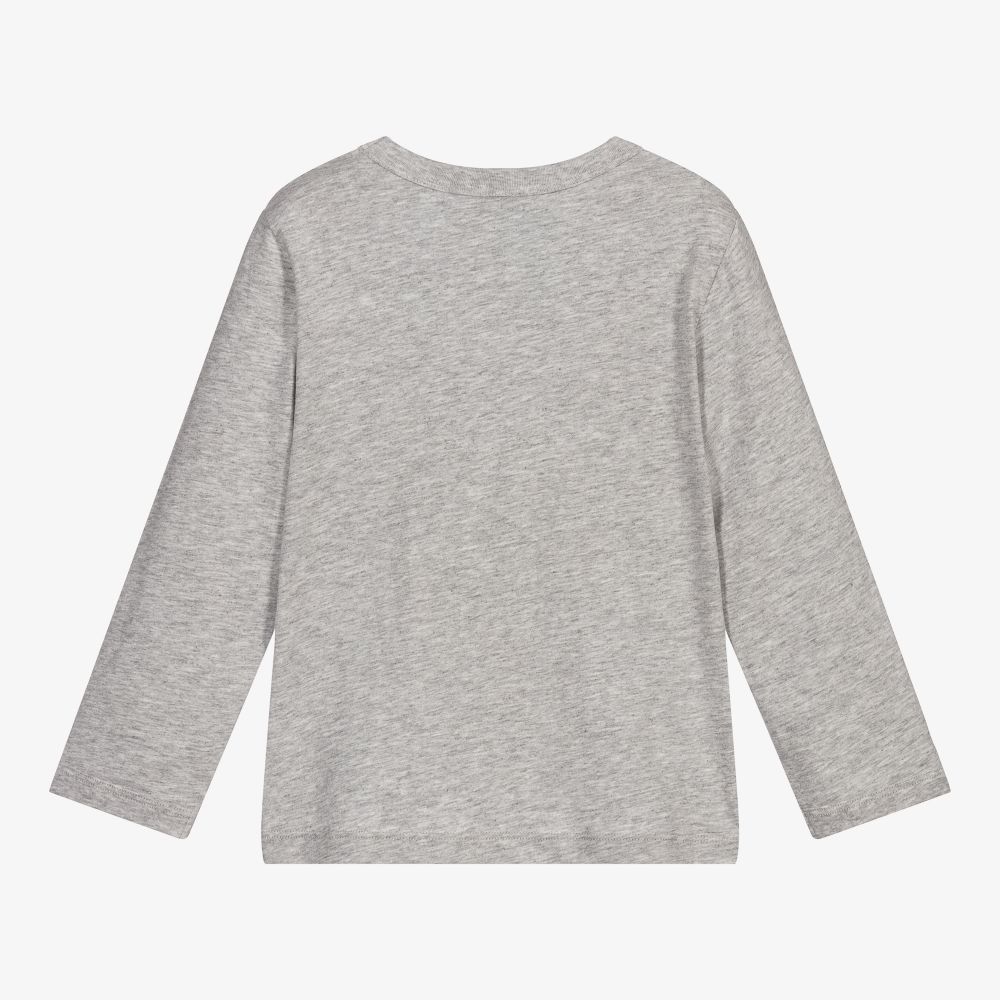 Stella McCartney Kids-Серый хлопковый топ для мальчиков | Childrensalon Outlet