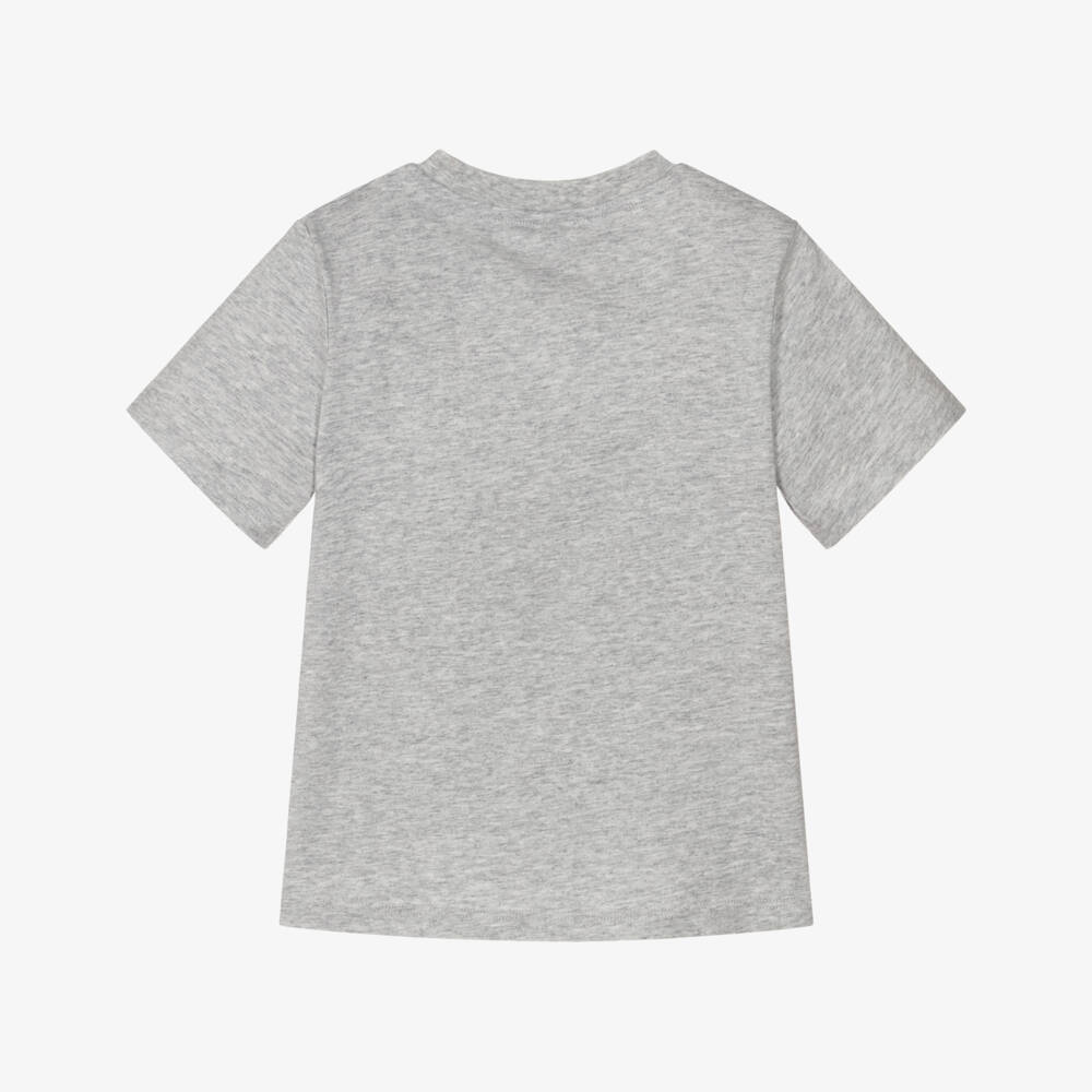 Stella McCartney Kids-Boys Grey Cotton Spider T-Shirt with Interactive Zip Pocket | Childrensalon Outlet