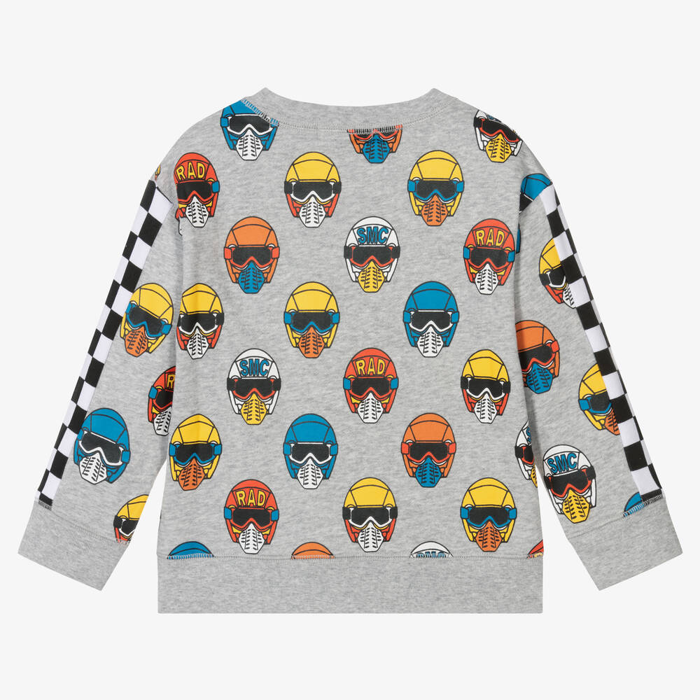 Stella McCartney Kids-سويتشيرت قطن عضوي لون رمادي للأولاد | Childrensalon Outlet
