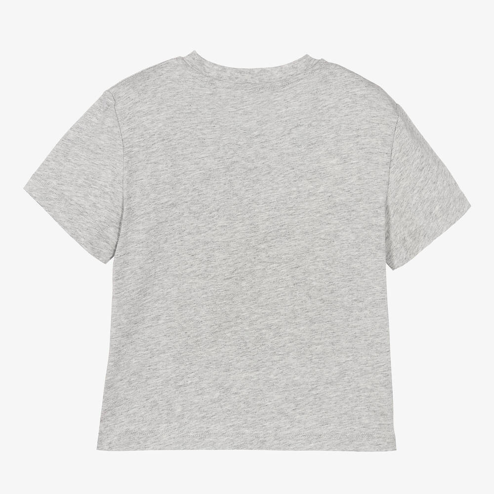 Stella McCartney Kids-Серая хлопковая футболка | Childrensalon Outlet