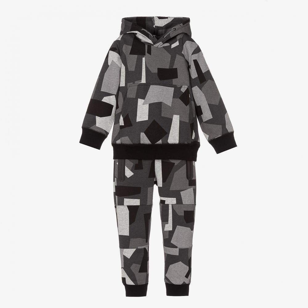 Stella McCartney Kids-Boys Grey Cotton Tracksuit | Childrensalon Outlet