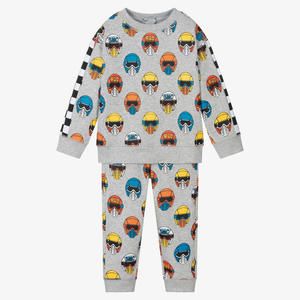 Stella McCartney Kids-تراكسوت قطن عضوي لون رمادي للأولاد | Childrensalon Outlet
