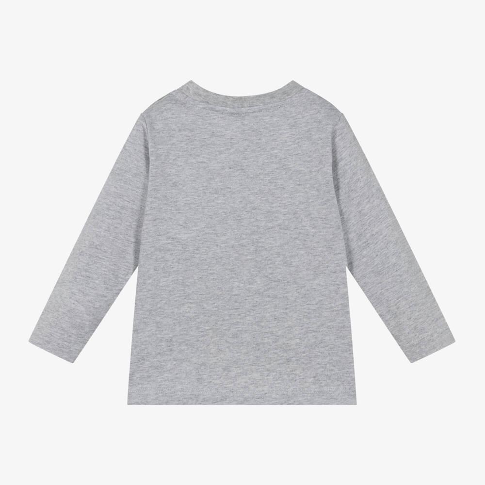 Stella McCartney Kids-Boys Grey Marl Cotton T-Shirt | Childrensalon Outlet