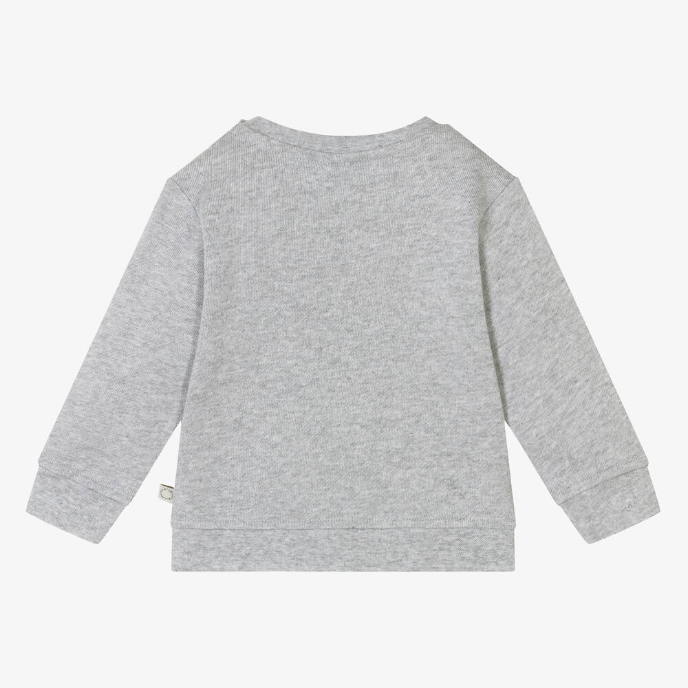 Stella McCartney Kids-سويتشيرت أطفال ولادي قطن عضوي لون رمادي مونس | Childrensalon Outlet