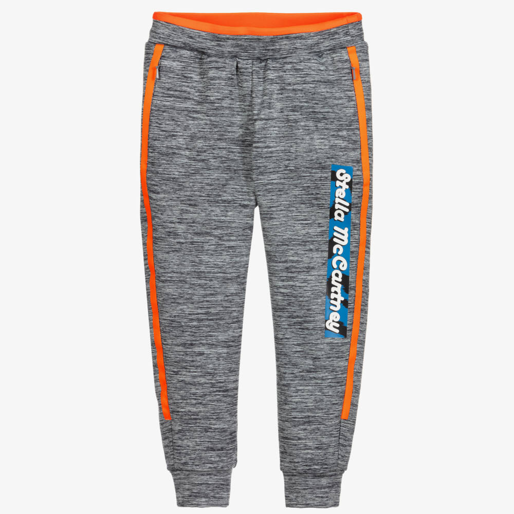 Stella McCartney Kids-Серые джоггеры из меланжа для мальчиков | Childrensalon Outlet