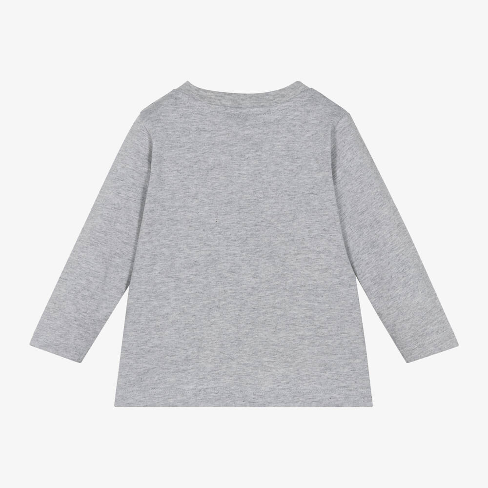 Stella McCartney Kids-Boys Grey Organic Cotton Tee | Childrensalon Outlet