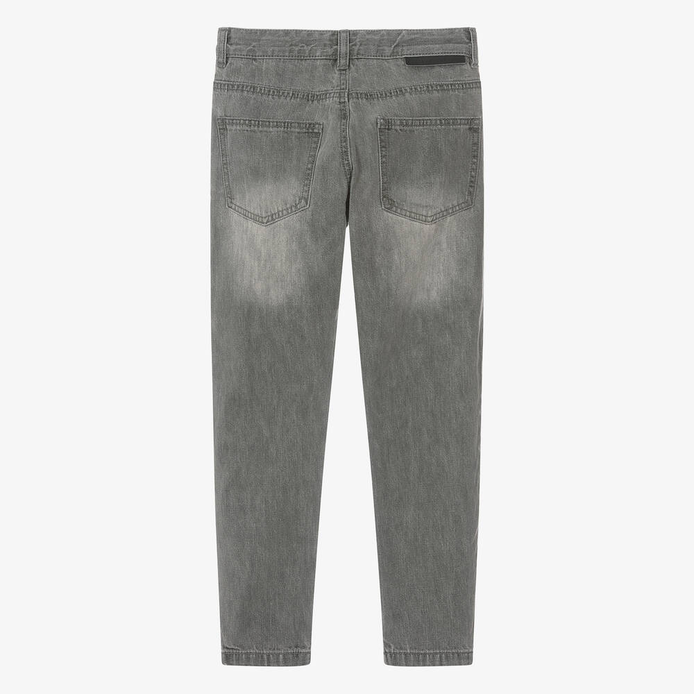 Stella McCartney Kids-Boys Grey Shark Denim Jeans | Childrensalon Outlet