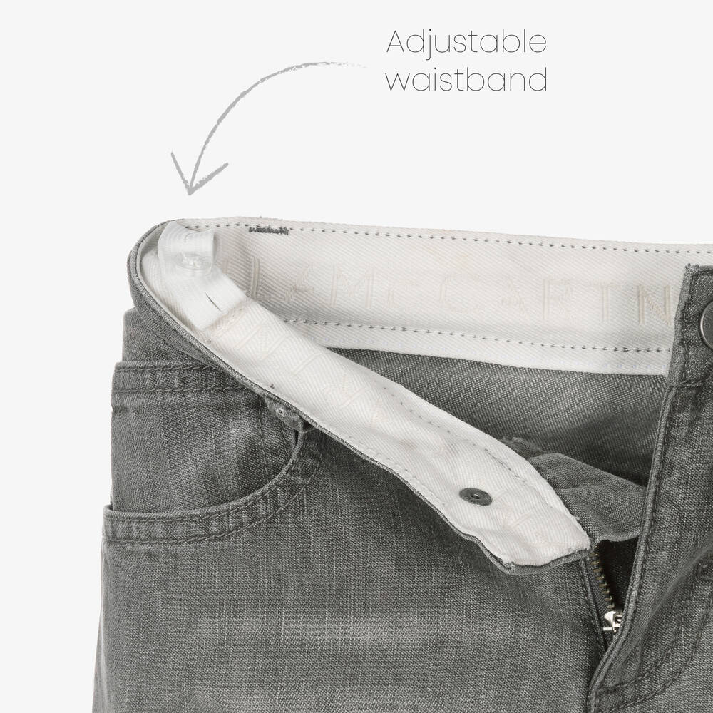 Stella McCartney Kids-Boys Grey Shark Denim Jeans | Childrensalon Outlet