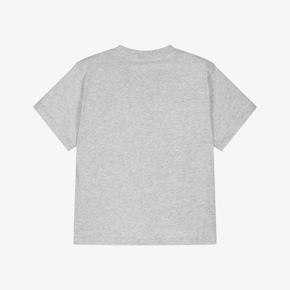Stella McCartney Kids-Boys Grey Tennis Ball Logo Cotton T-Shirt | Childrensalon Outlet