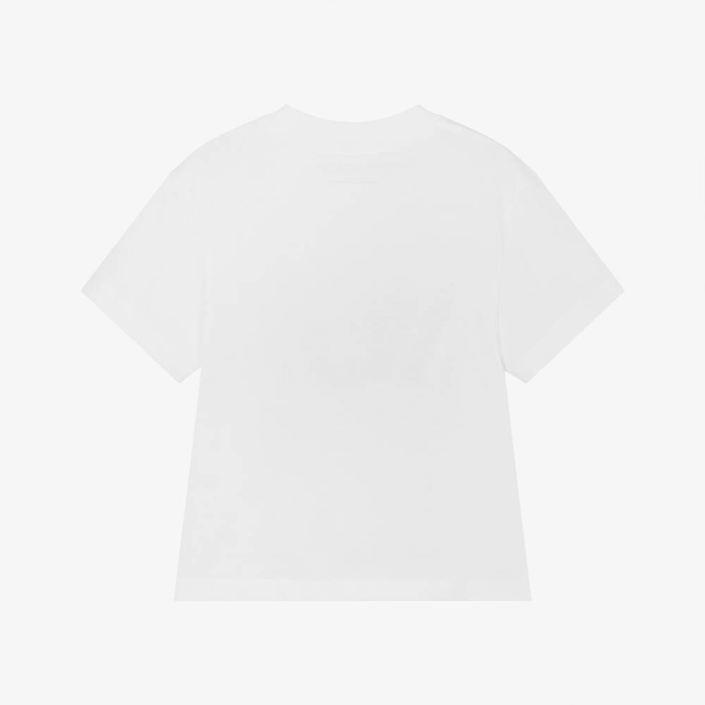 Stella McCartney Kids-Boys Ivory & Blue Cat Tee | Childrensalon Outlet