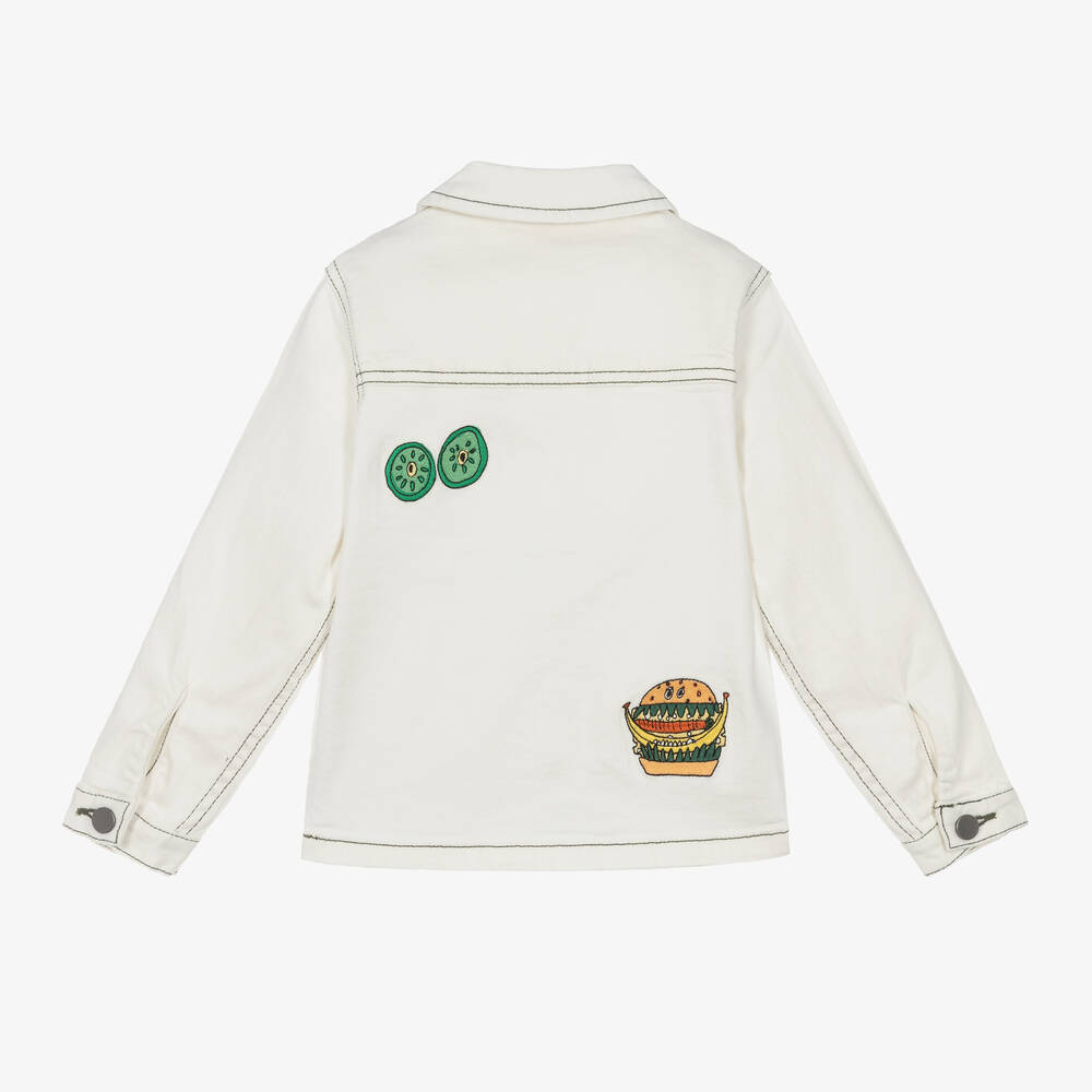 Stella McCartney Kids-Boys Ivory Burger Cotton Twill Jacket | Childrensalon Outlet