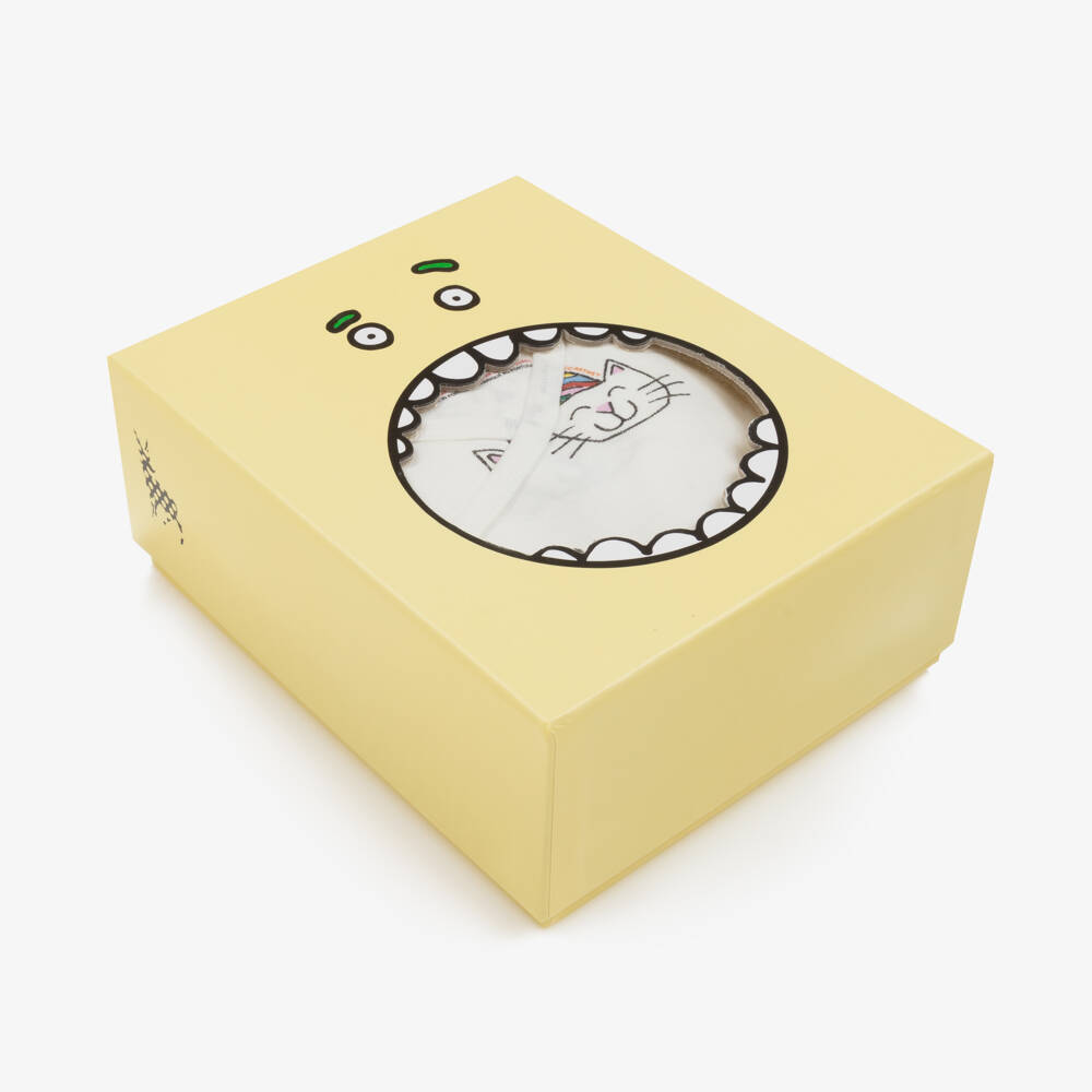 Stella McCartney Kids-Boys Ivory Cat Celebration Onesie Set | Childrensalon Outlet